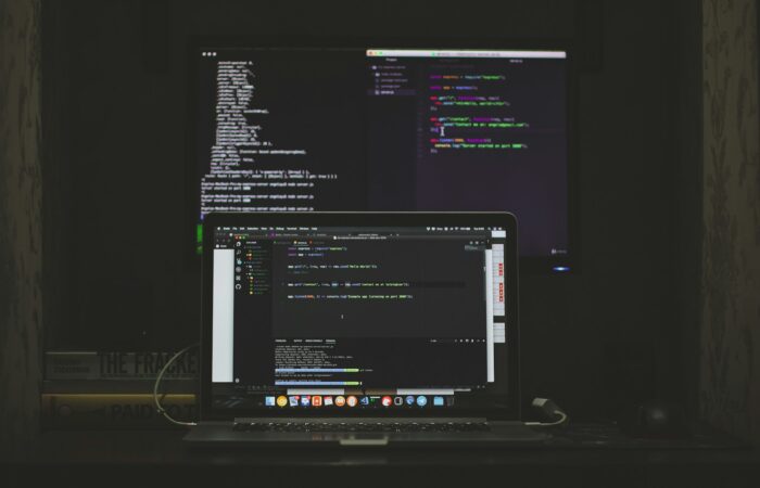 turned-on MacBook Pro