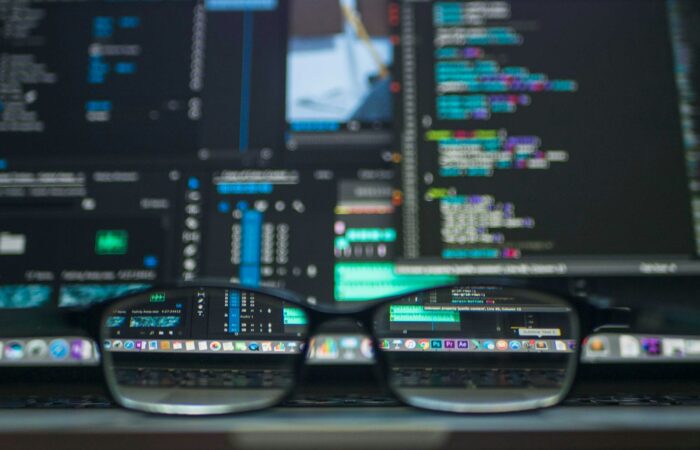 closeup photo of eyeglasses